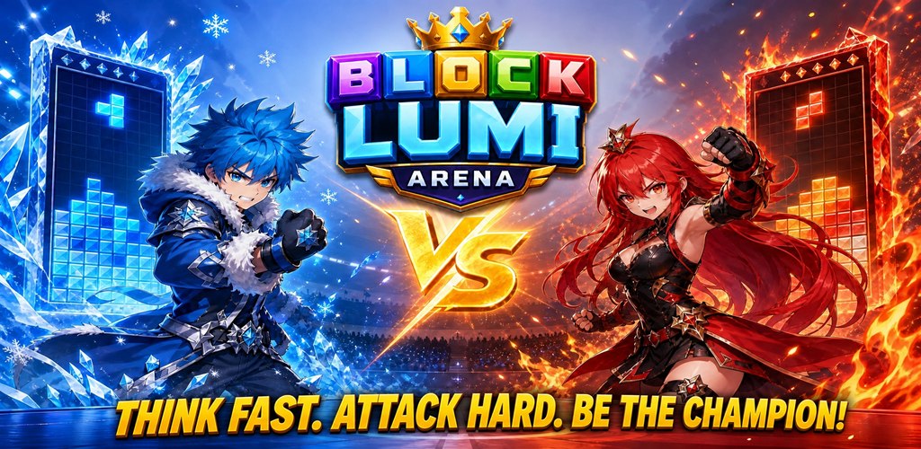 Block Lumi Arena — Think fast. Attack hard. Be the champion.