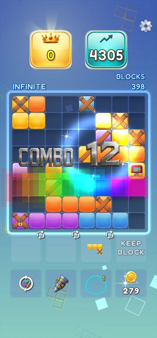 Block Lumi gameplay — combo line clear